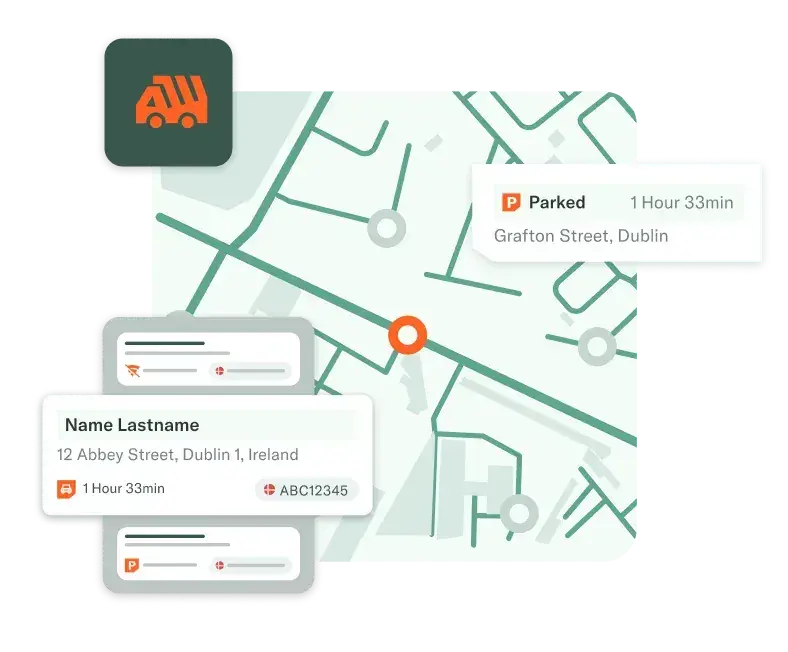 Real-time tracking map interface